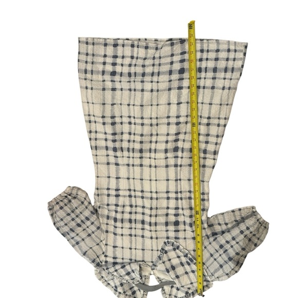 Lena blue gingham collared twee grand millennial style mini dress L - Picture 7 of 9